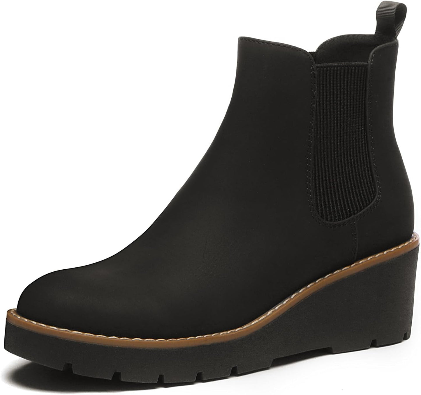 Athlefit Women's Chelsea Wedge Boots for Stylish Comfort