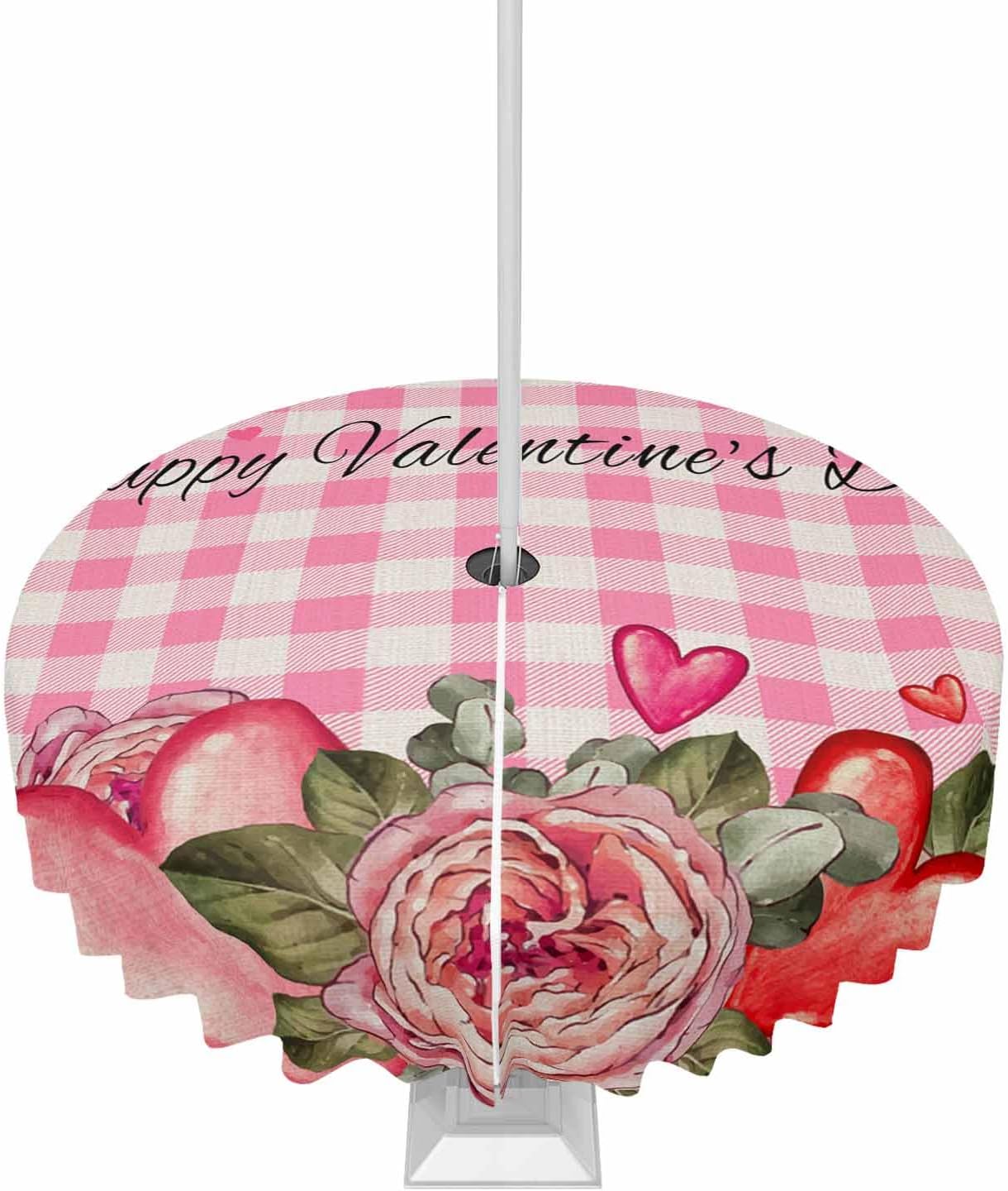 Waterproof Love Heart Patio Tablecloth