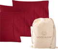 1000 TC Burgundy Standard Pillowcases Set of 4 - Silky Hotel Feel