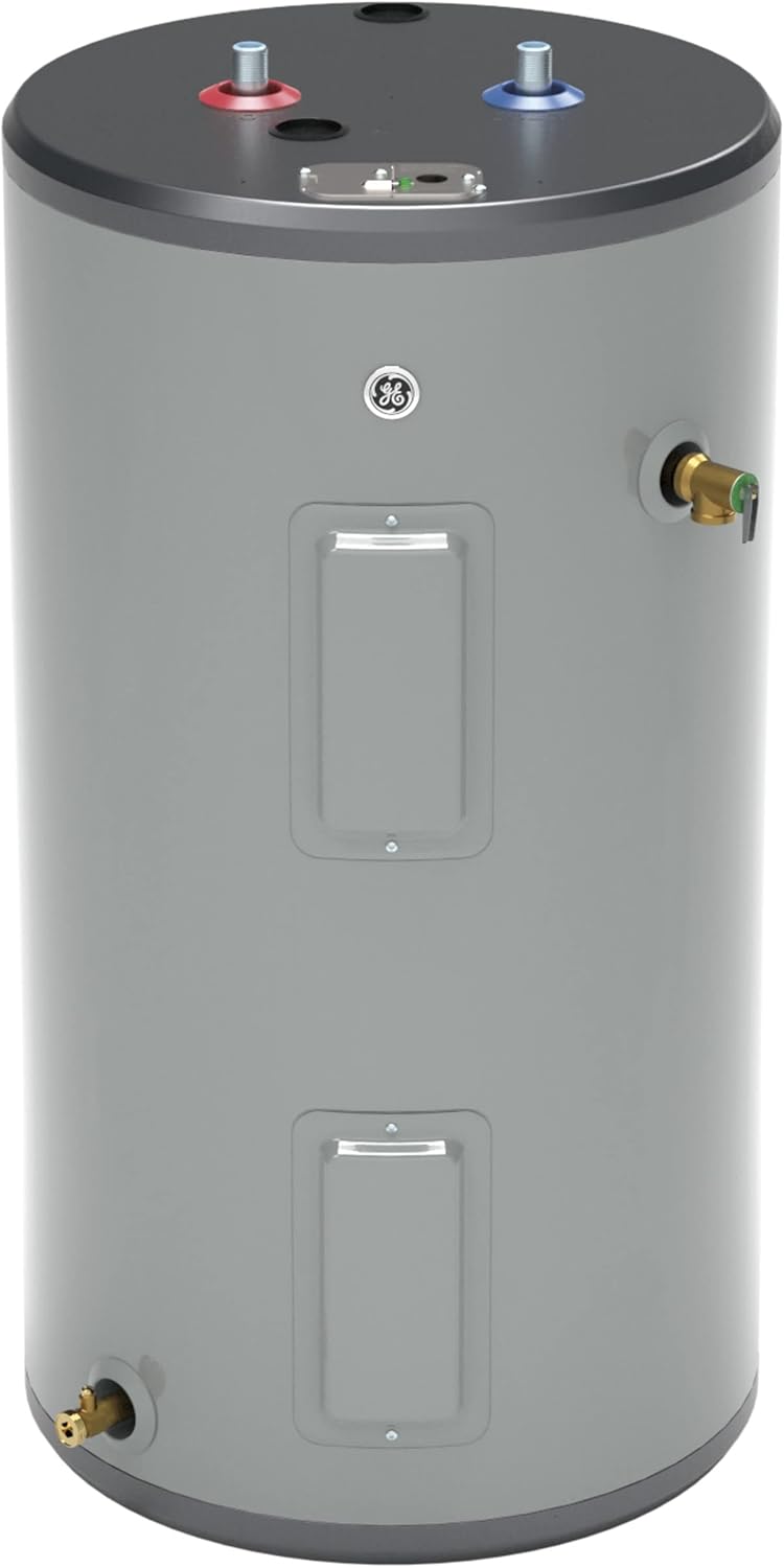 GE 30 Gallon Electric Water Heater, Adjustable Thermostat for Perfect Temperature!