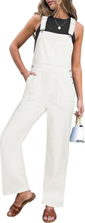 Jean Overalls for Women Straight Leg Baggy Stretchy Denim