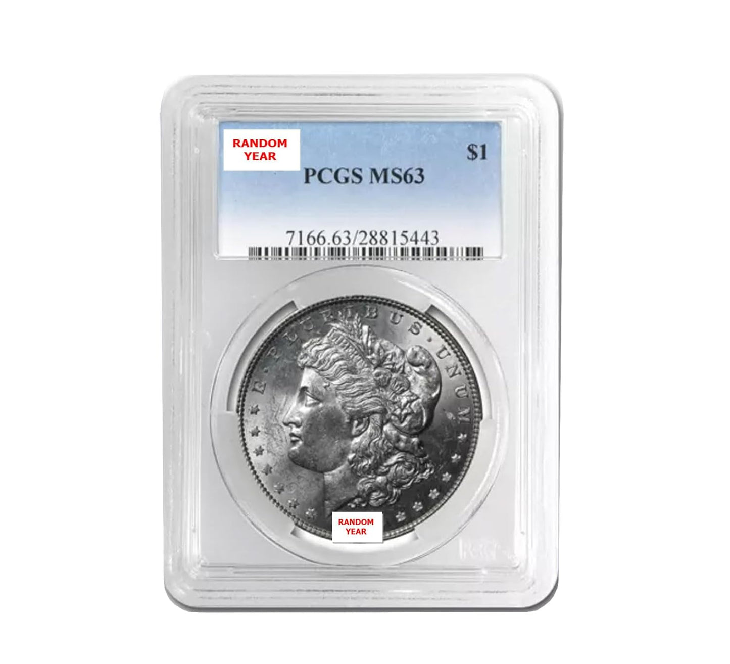 USA 1878-1904 Morgan Silver Dollars Coin - MS63 Graded