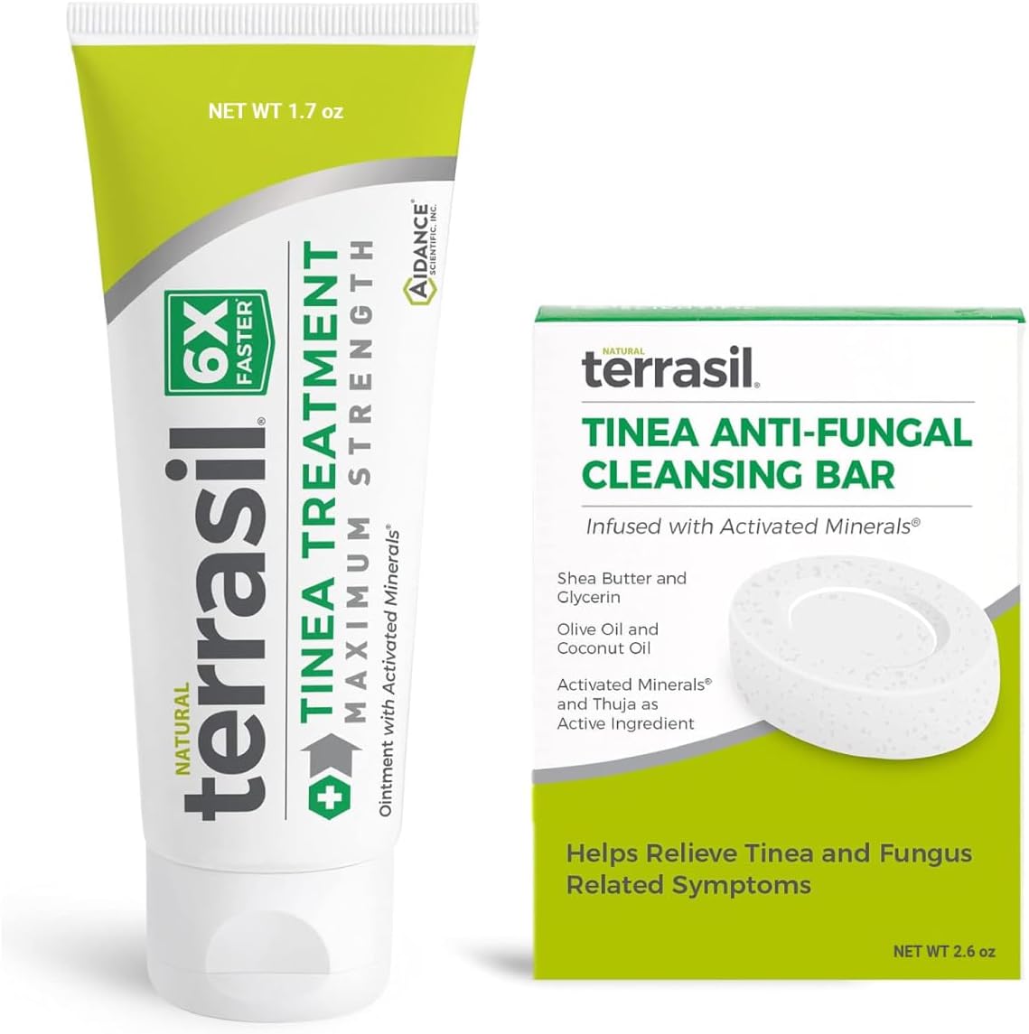 Terrasil Tinea Versicolor Treatment Cream and Soap Kit for Relief