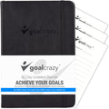 A5 Undated 90 Day Planner Black PU Leather - Guided Productivity
