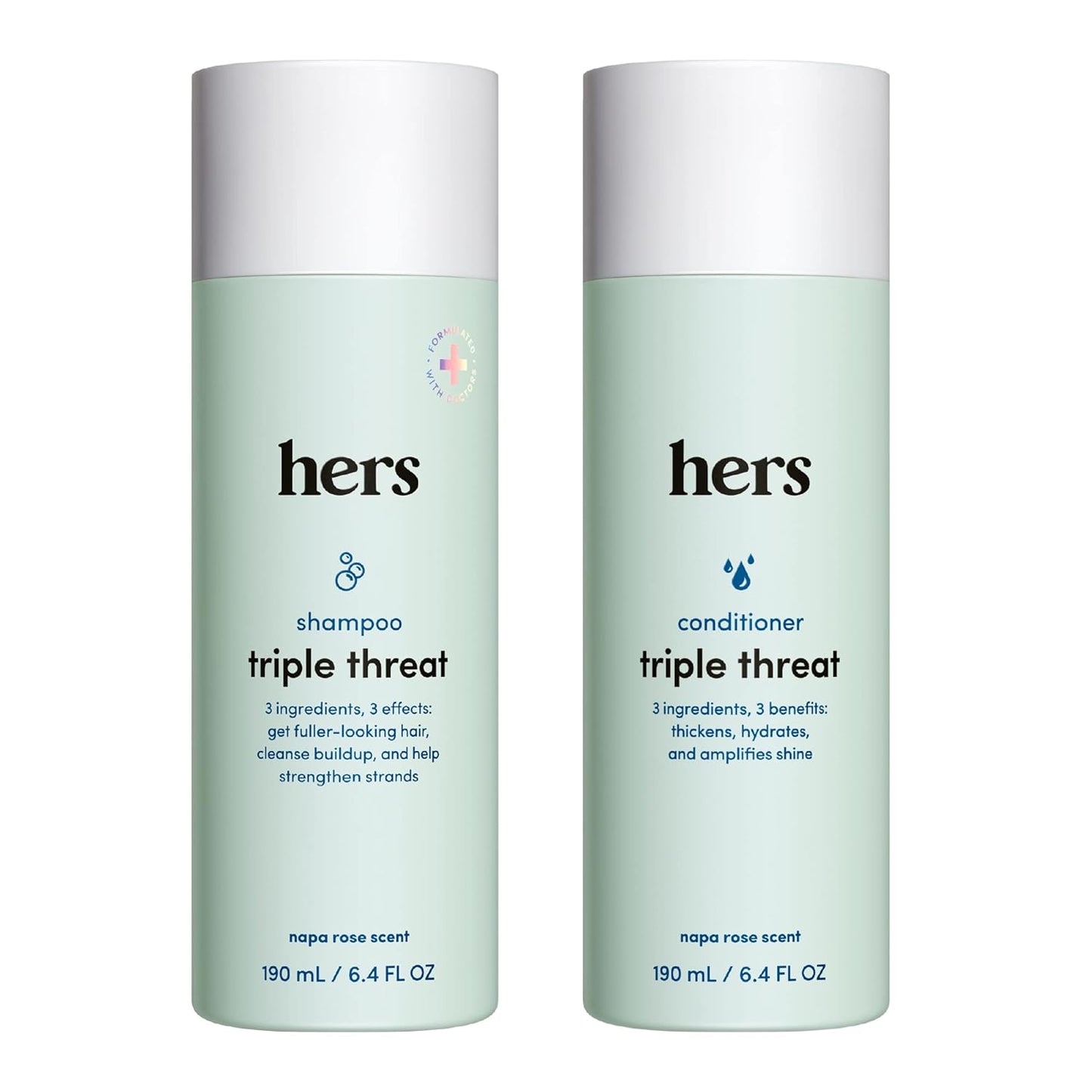 hers Triple Threat Set - Thickens, Moisturizes, Reduces Shedding