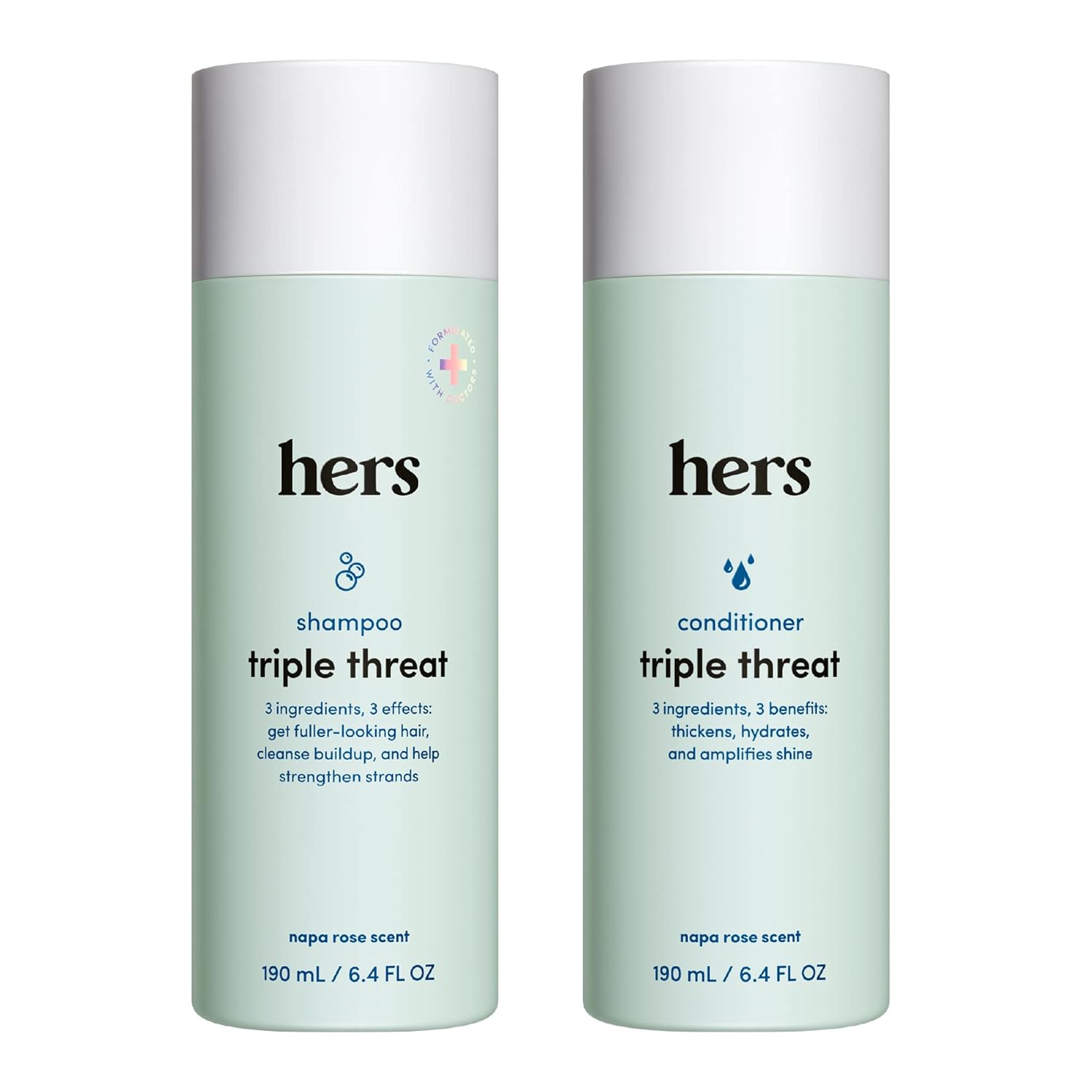 hers Triple Threat Set - Thickens, Moisturizes, Reduces Shedding