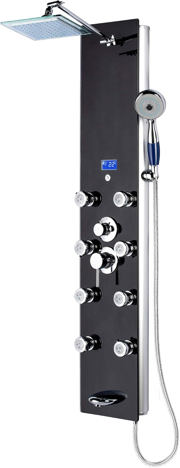 Blue Ocean 52in Aluminum Shower Panel with 8 Massage Jets