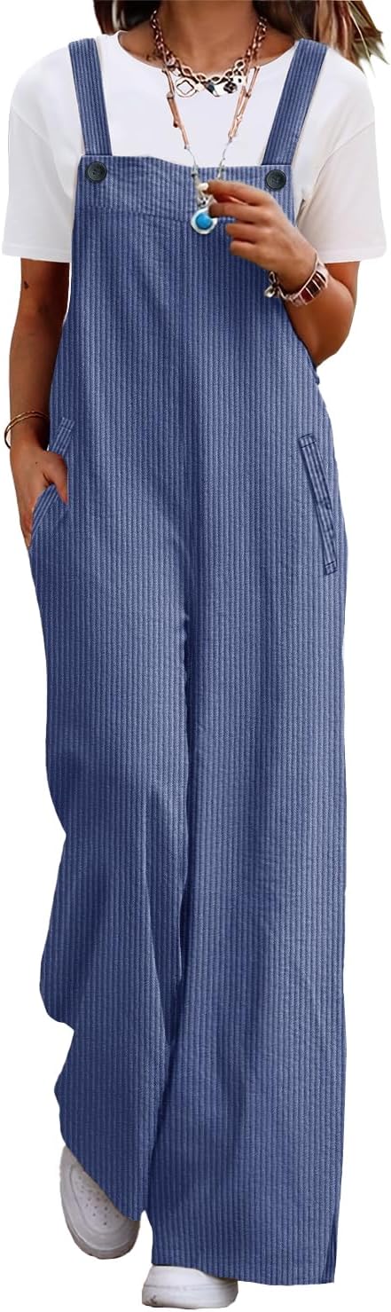 YESNO Women's Casual Corduroy Overalls for Stylish Comfort