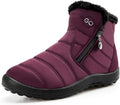 Snow Boots for Women with Fur Lining - Waterproof Short Ankle Boots