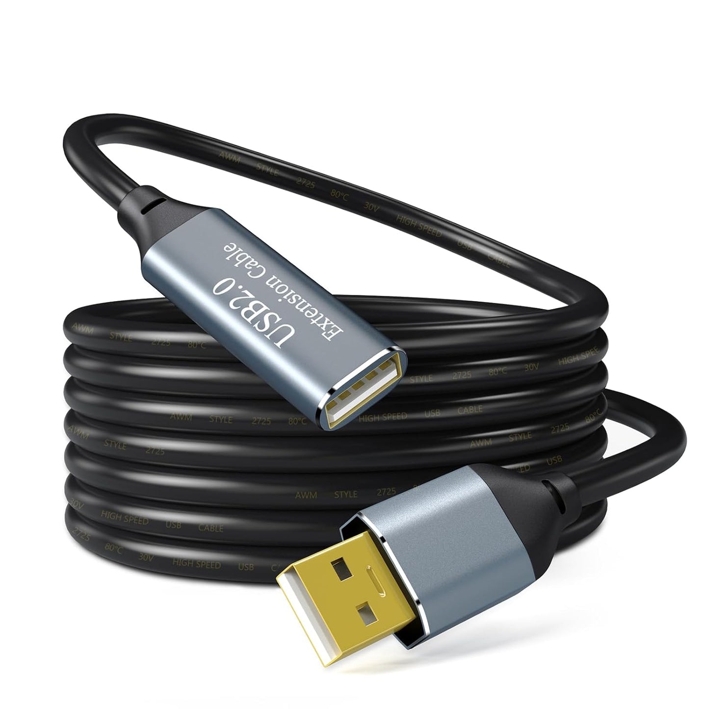 High-Speed 16.4FT USB Extension Cable with Signal Booster