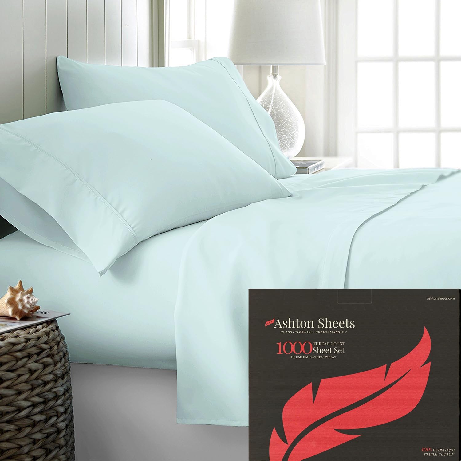Luxurious 100% Egyptian Cotton King Size Sheets Set - 4 PC