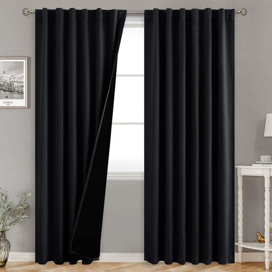 BGment 100% Blackout Curtains for Total Room Darkening Effect