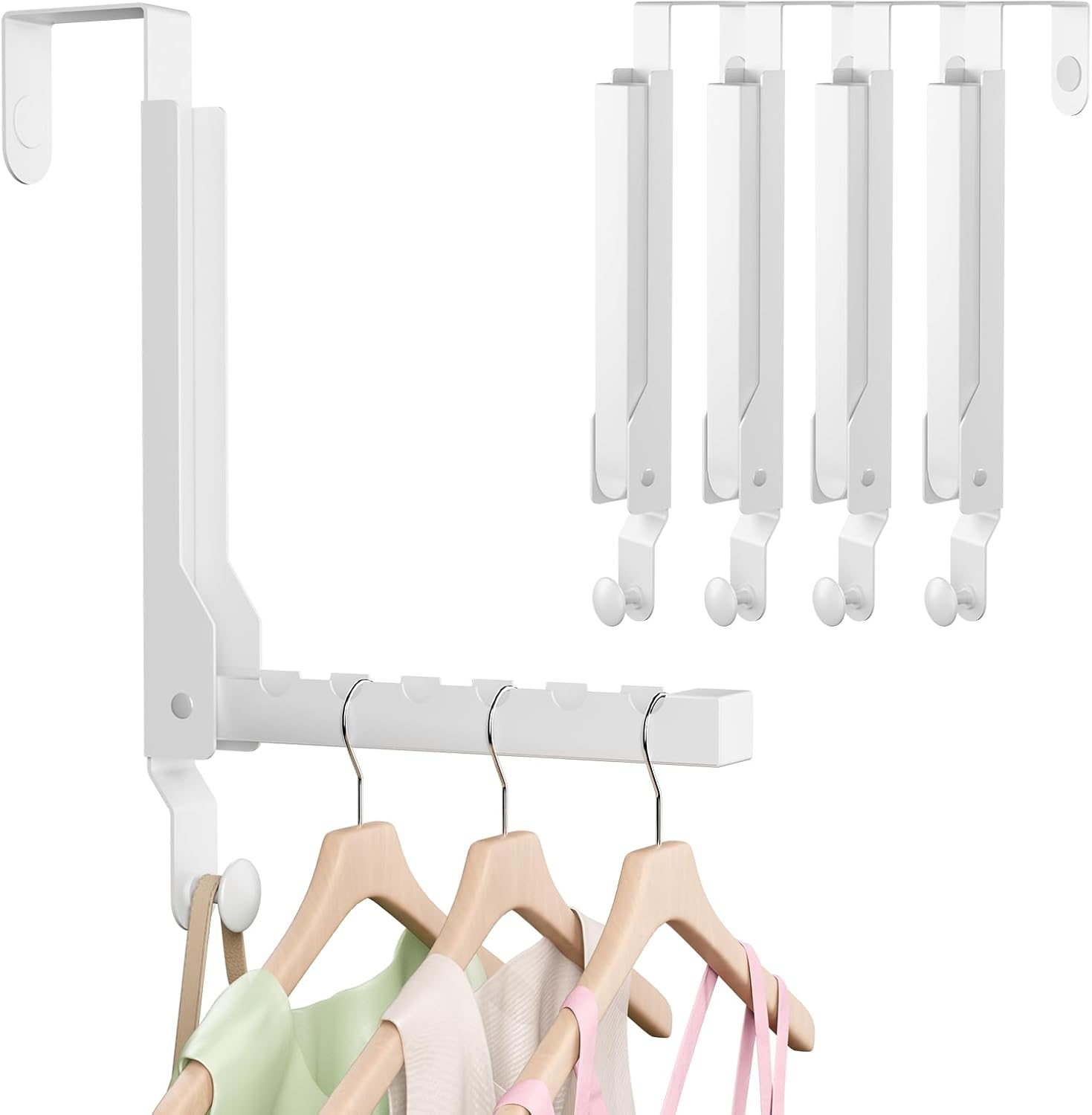 Over The Door Hanger Hooks for Laundry & Bathroom Storage