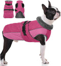 Warm Dog Jacket with Turtleneck - Reflective Waterproof Fleece Coat