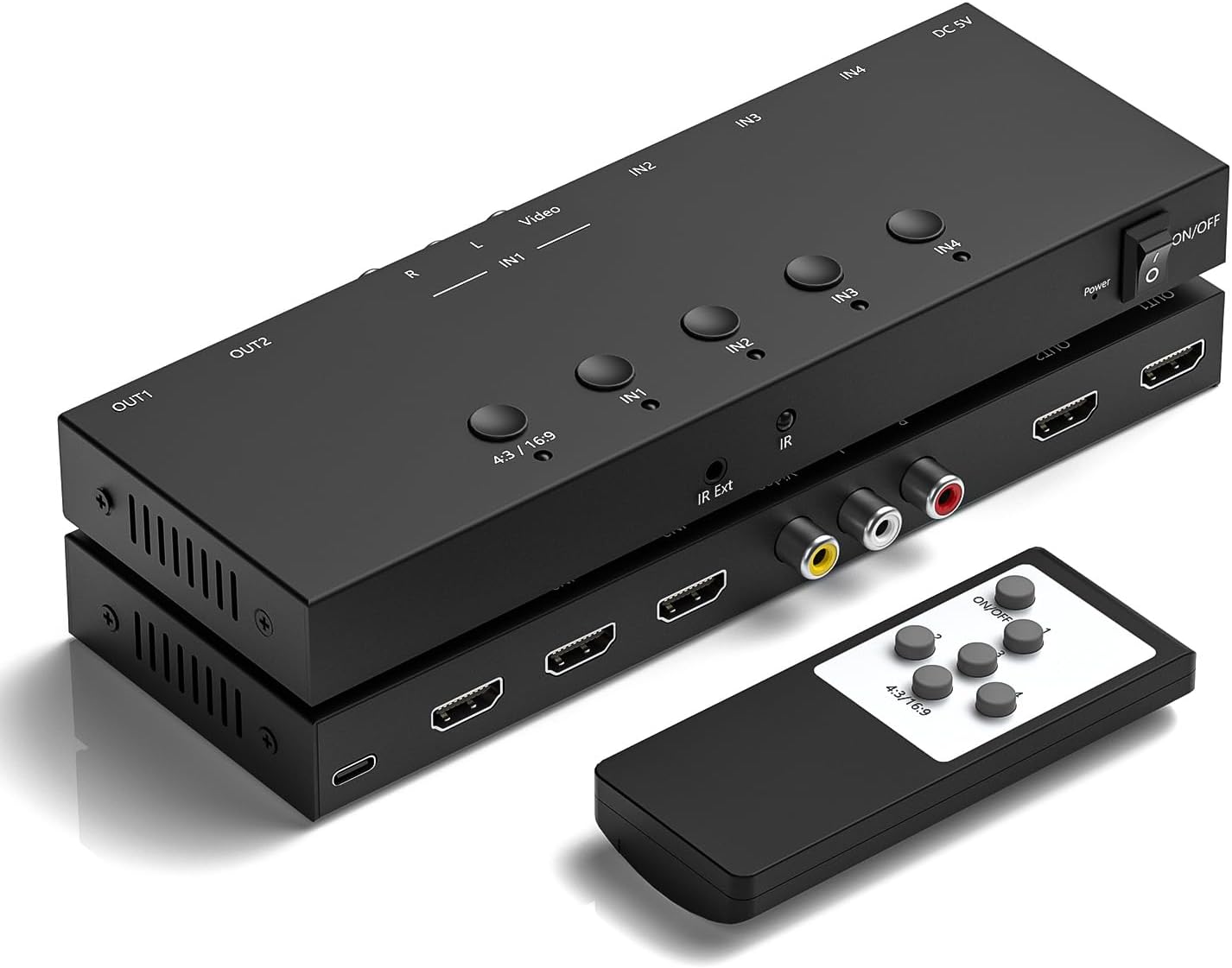 2-in-1 HDMI & AV Switcher for Seamless Gaming Experience