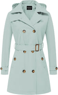 Women's Trench Coat Double-Breasted Mid-Length - Water-Repellent US