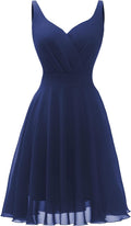 Women's Chiffon V-Neck Sundress - Adjustable Spaghetti Straps