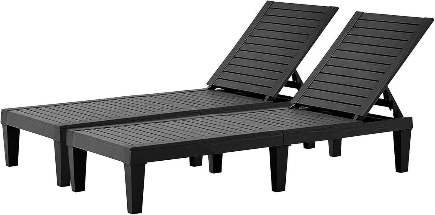 Chaise Lounge Outdoor Adjustable Pool Lounge Chair for Comfort