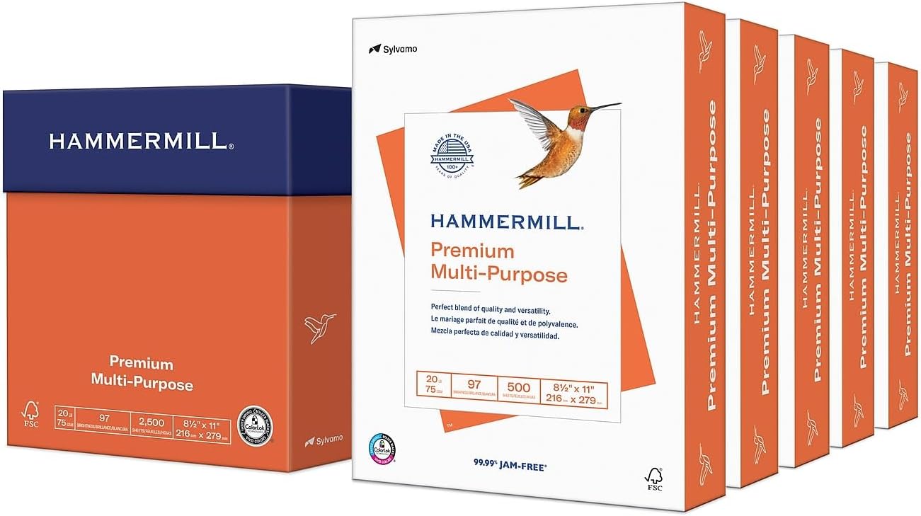 Hammermill Premium 20lb Multipurpose Paper for Quality Printing