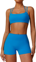 Stylish Two Piece Workout Set for Women with Scrunch High Waist Shorts