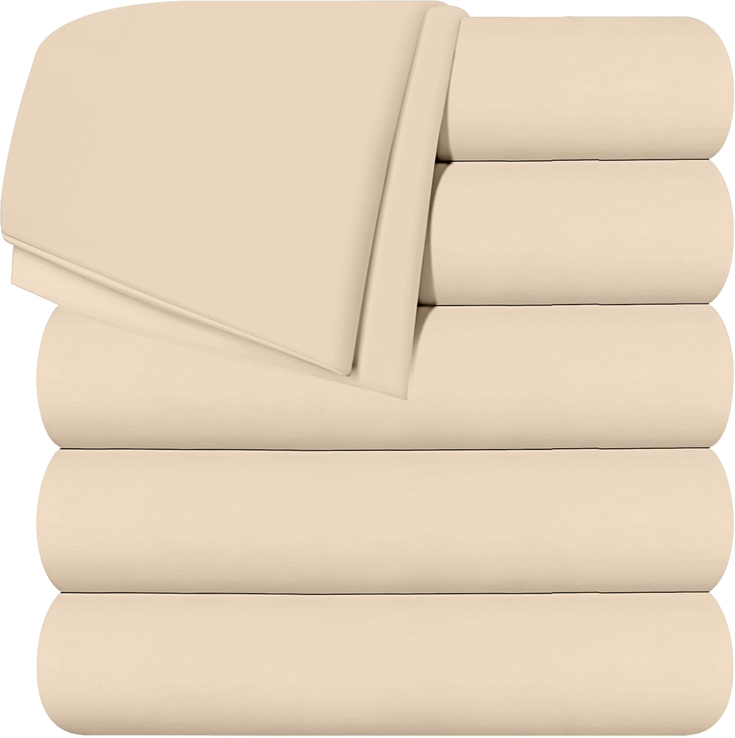Utopia Bedding Flat Sheets Pack of 6 Soft Microfiber Twin Size