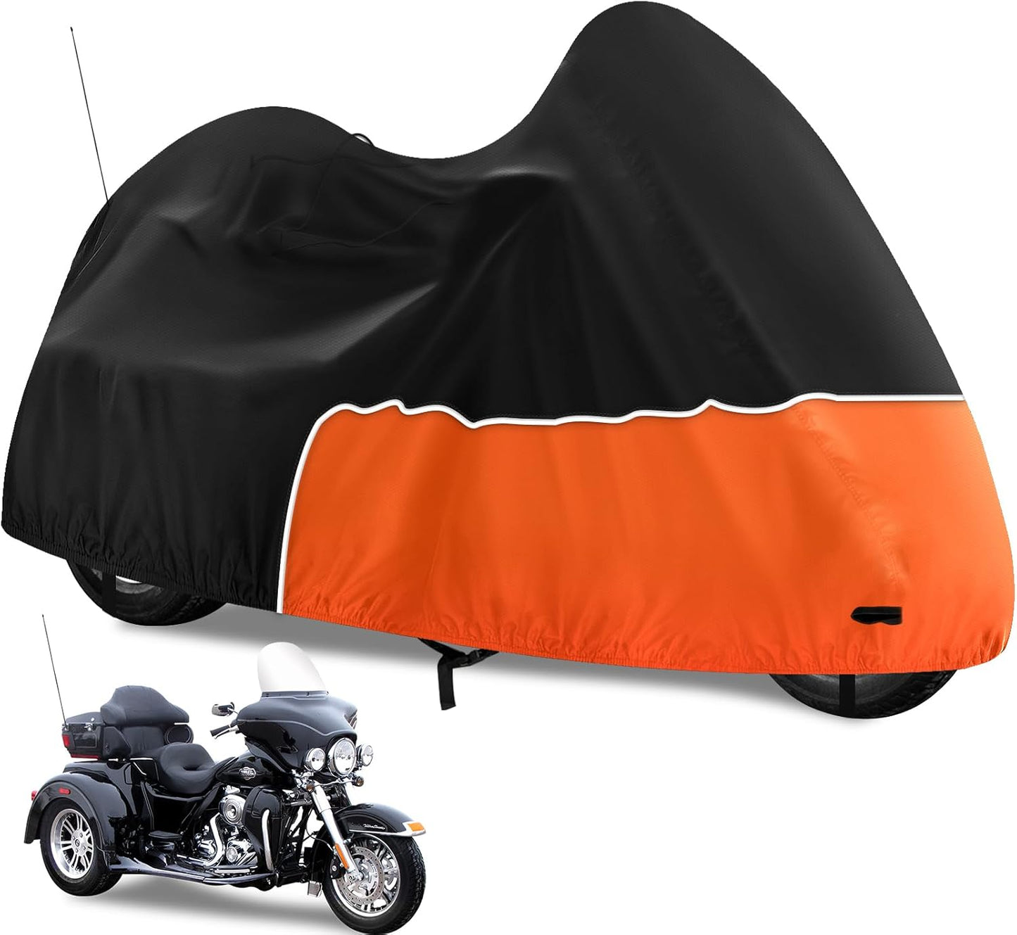 Waterproof 3 Wheel Motorcycle Cover for Harley Davidson Trikes