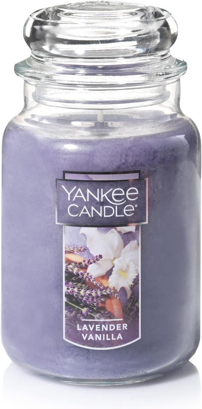 Yankee Candle Lavender Vanilla Scented Jar for Relaxing Evenings