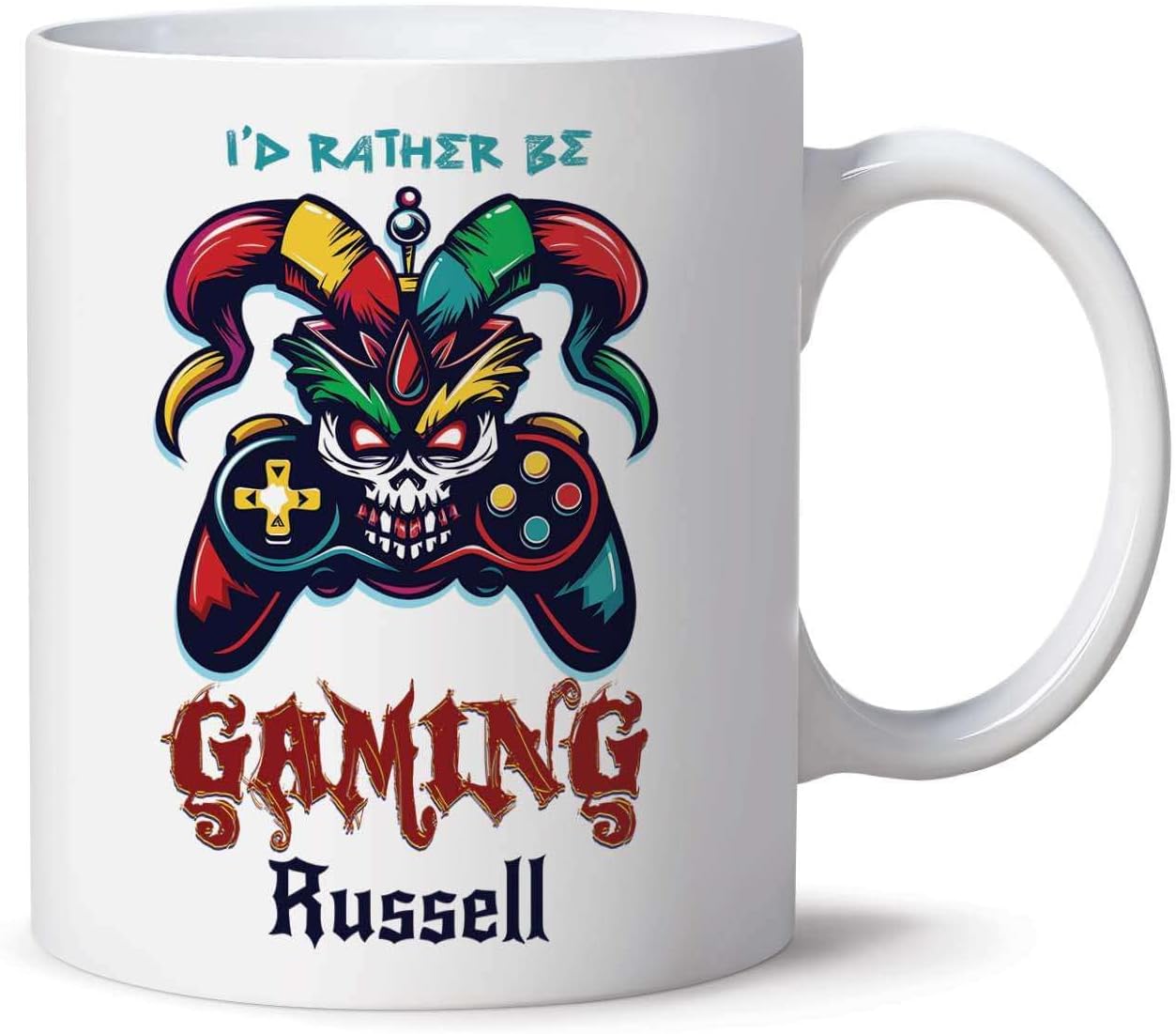 Personalized Gaming Tea Cups - Custom Name, Fun Design