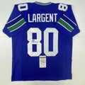 Autographed Steve Largent HOF 95 Seattle Blue Football Jersey