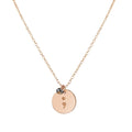 Handmade Rose Gold Semicolon Gemstone Charm Necklace - Memorial