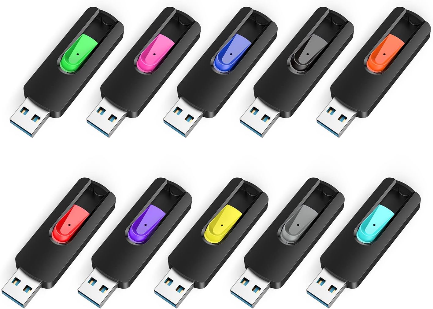 32GB USB 3.0 Flash Drives - 10 Pack for Fast Data Storage