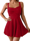 One Piece Swimdress Swimsuit for Women - Tummy Control Wrap Style This