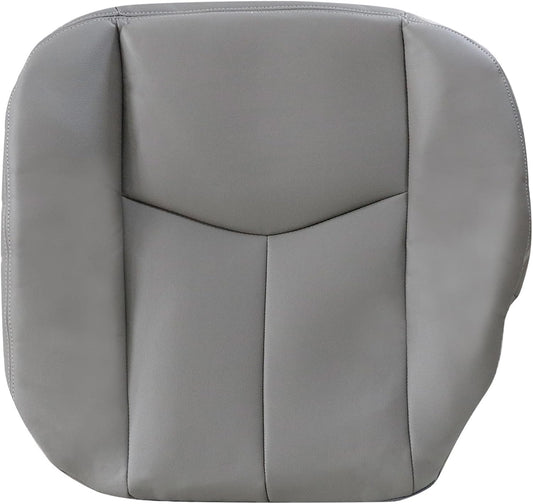 Gray Microfiber Leather Driver Side Bottom Seat Cover for Chevy