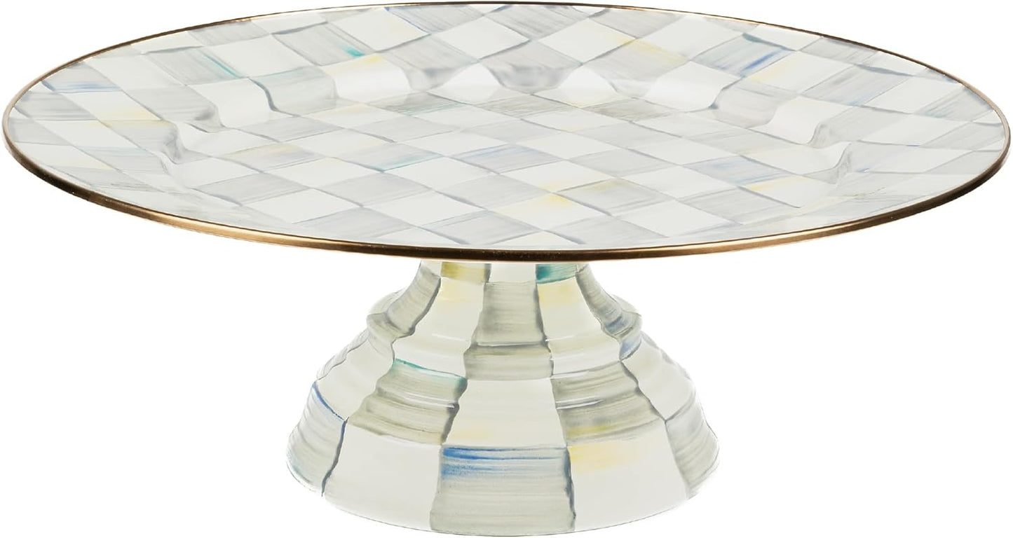 MACKENZIE-CHILDS Enamel Pedestal Platter for Elegant Serving