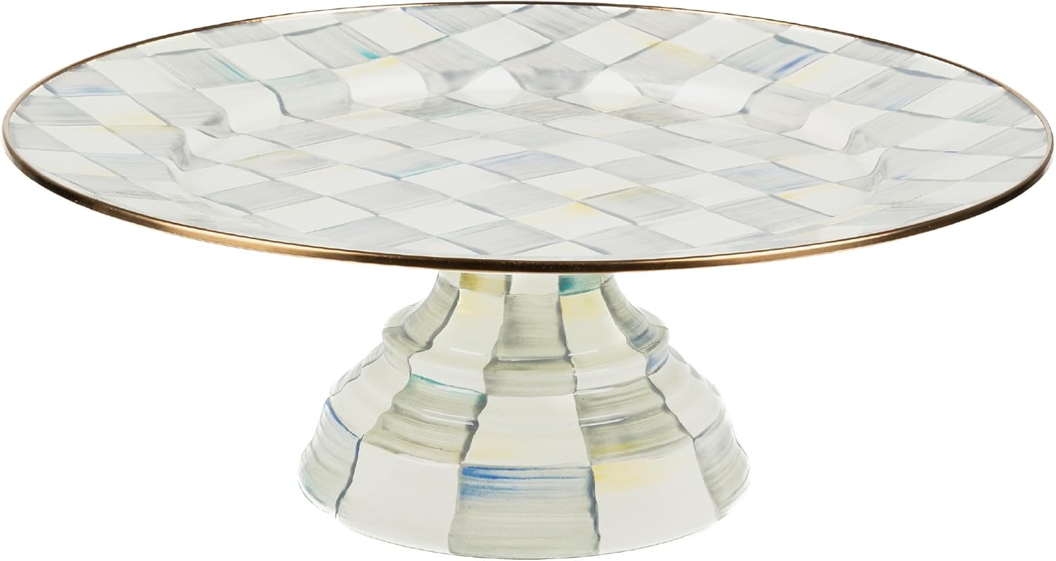 MACKENZIE-CHILDS Enamel Pedestal Platter for Elegant Serving
