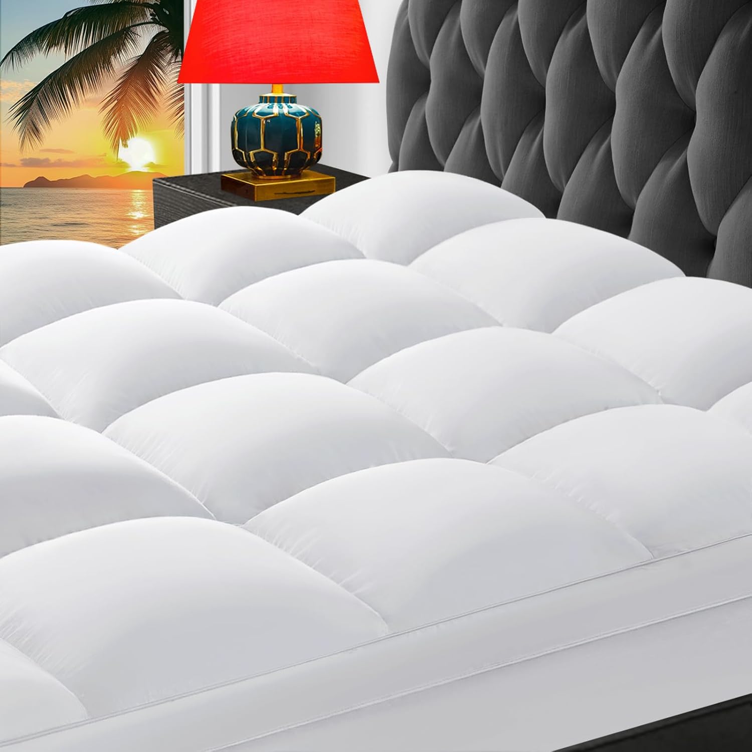 CHOKIT Twin Mattress Topper for Back Pain Relief and Comfort