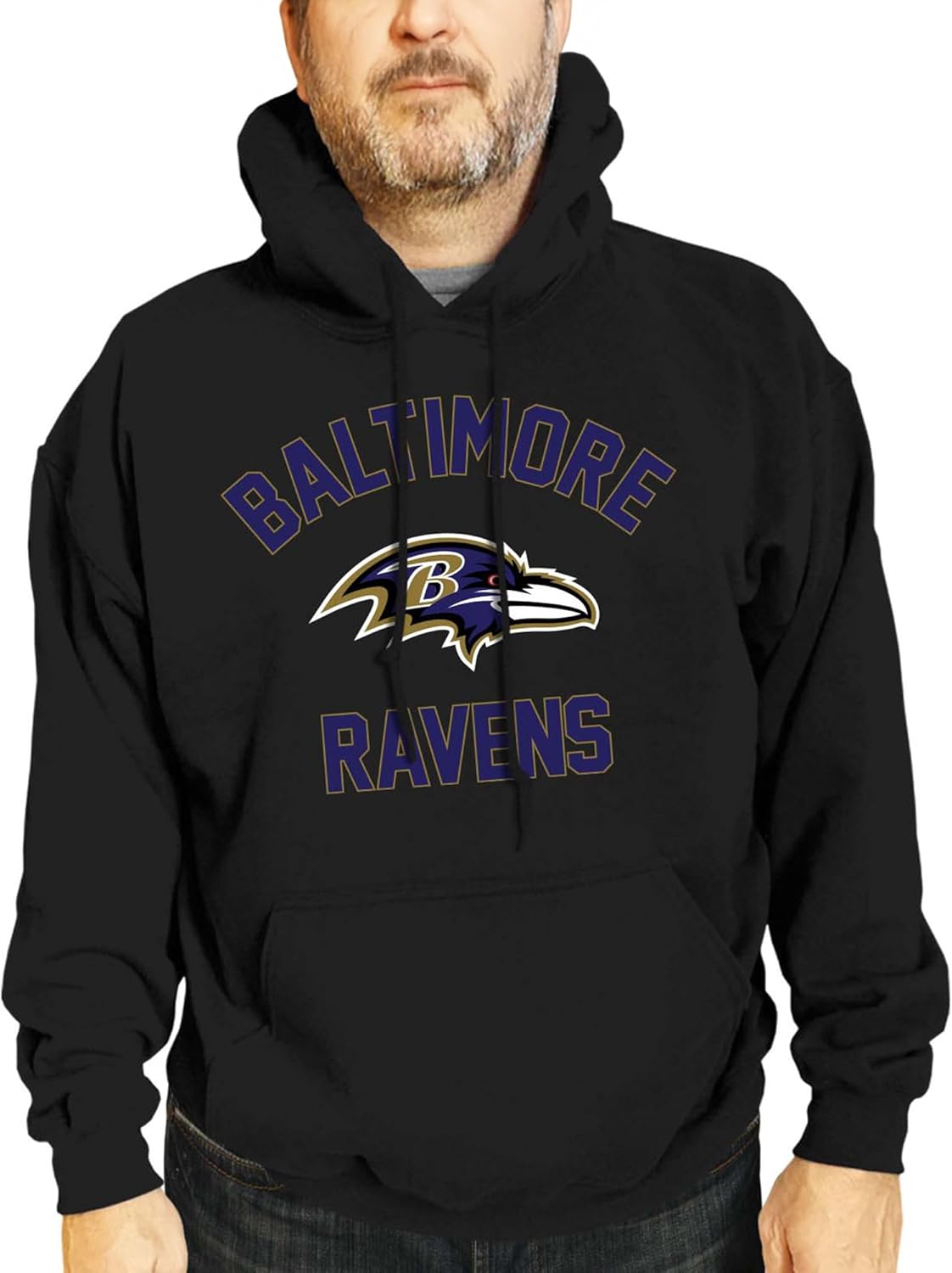NFL Adult Gameday Hooded Sweatshirt for Baltimore Ravens Fans