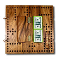 Personalized Pegs and Jokers Game 4-Player Wooden Board - Foldable
