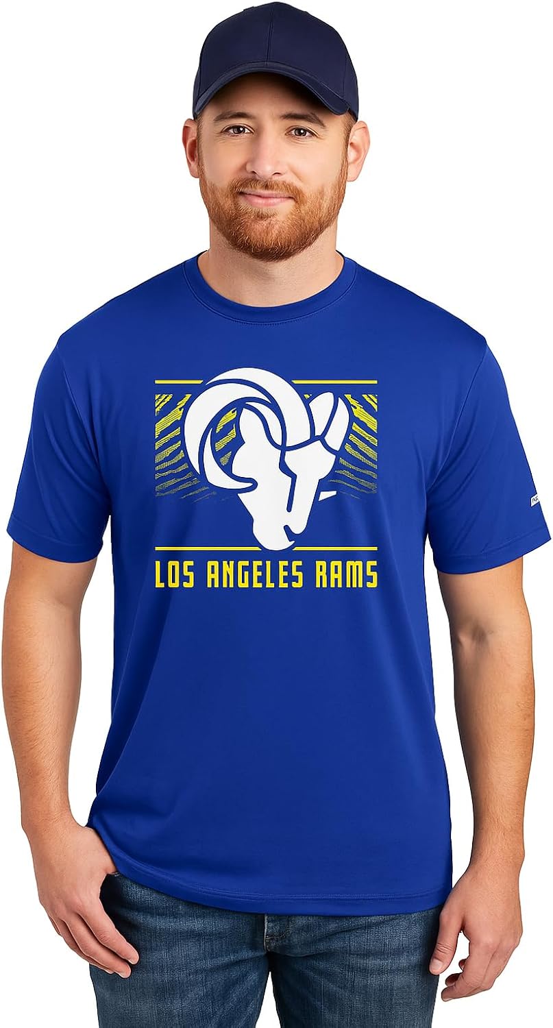 Zubaz NFL Men's Short Sleeve Team Graphic T-Shirt for Fans