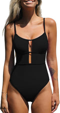 CUPSHE One Piece Swimsuit Scoop Neck Cutout Back - Flattering Fit