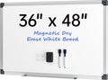 48 in x 36 in Magnetic Whiteboard for Wall - Large Writing Surface