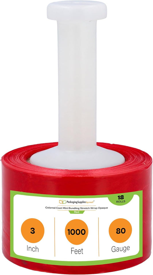 PSBM Mini Red Stretch Wrap with Handle for Packing and Storage