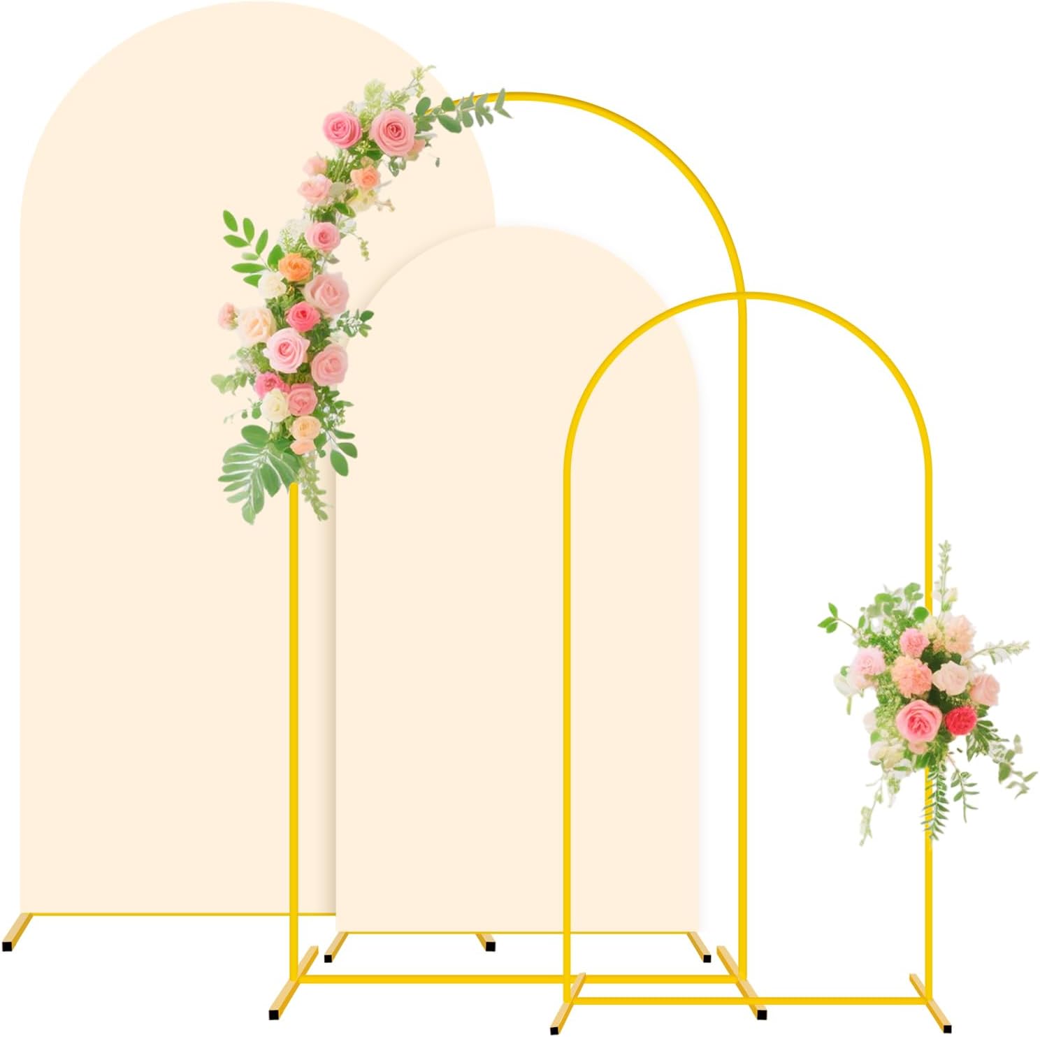 Metal Arch Backdrop Stand Set of 2 for Weddings and Events