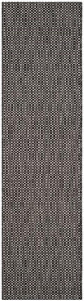 Courtyard Runner Rug 2ft3ft x 14ft Black & Beige - Durable Outdoor