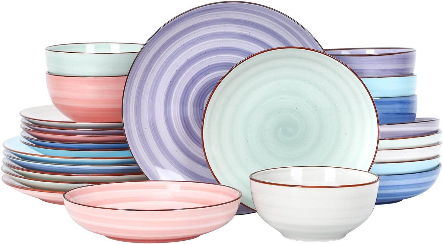 Selamica Ceramic Plates and Bowls Set for Stylish Dining