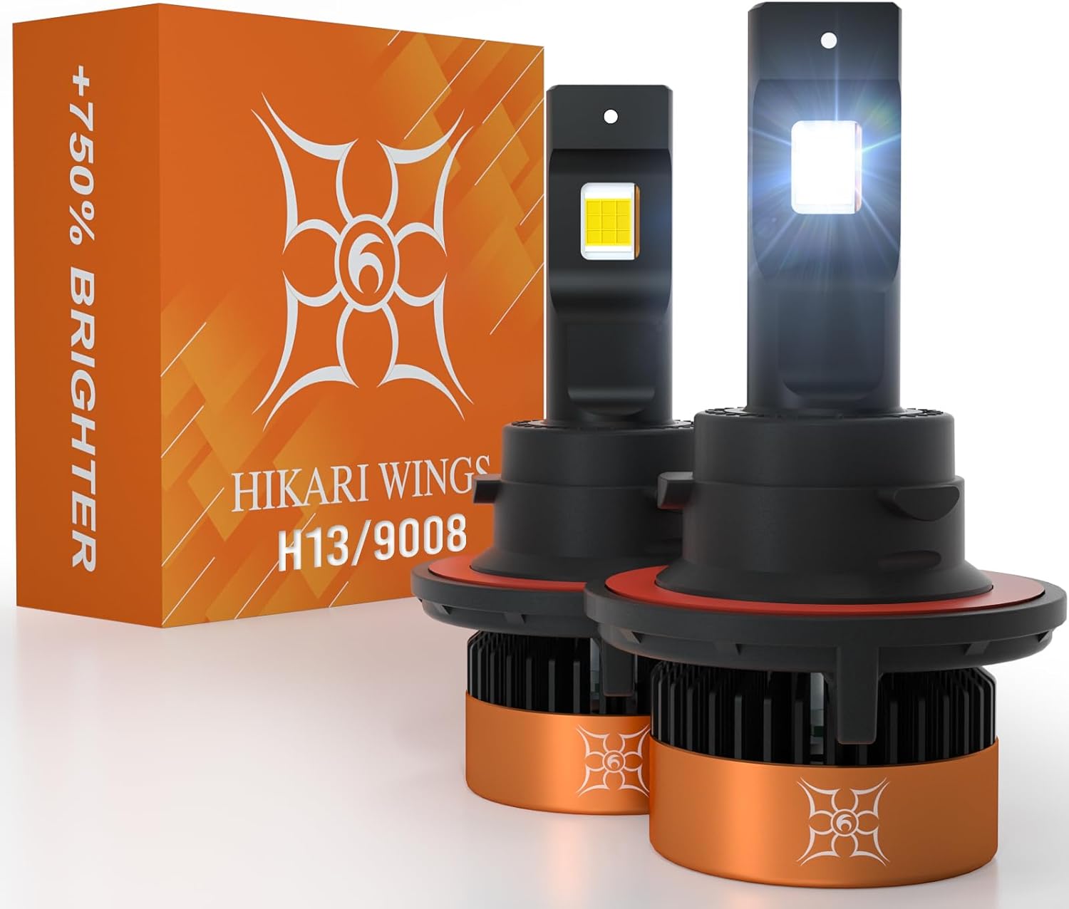 HIKARI WINGS H13/9008 LED Fog Light - 30000LM Pure White Bulbs