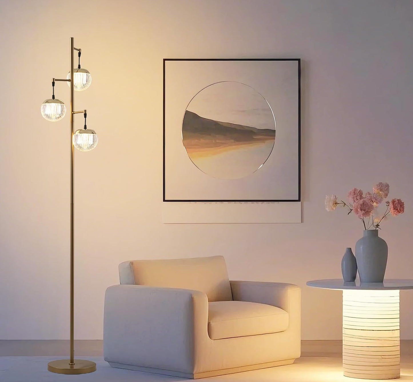 Fiqevs Mid Century Modern Floor Lamp with Elegant Design