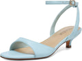 Women's Kitten Heels Strappy Open Toe Sandals - Low Heel Comfort