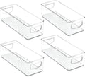 Kitchen Cabinet and Pantry Storage Organizer Bins - Pack of 4 Shallow