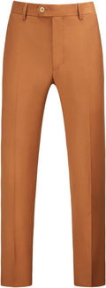 Mens Flat Front Dress Pants - Slim Leg Wrinkle Free Fit